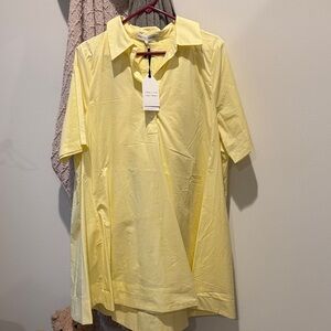 English Factory Pale Yellow Dress with Sleeves